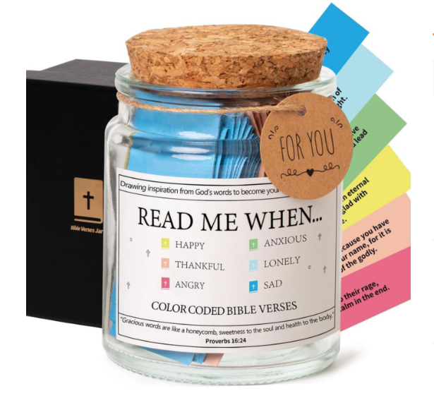 Handmade Christian Bible Verses Jar with Best Wishes