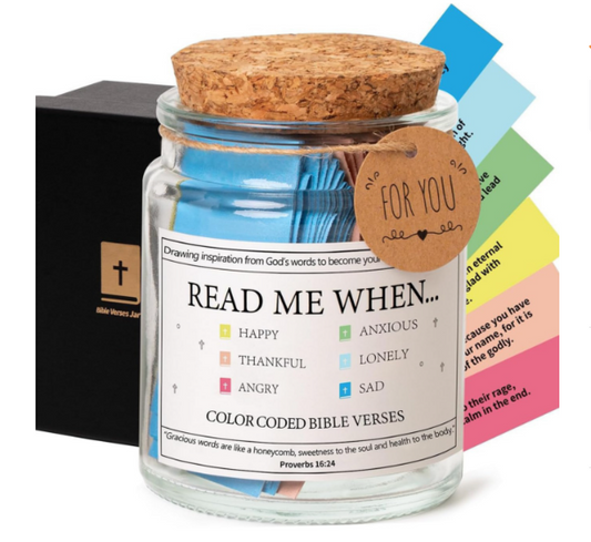 Handmade Christian Bible Verses Jar with Best Wishes