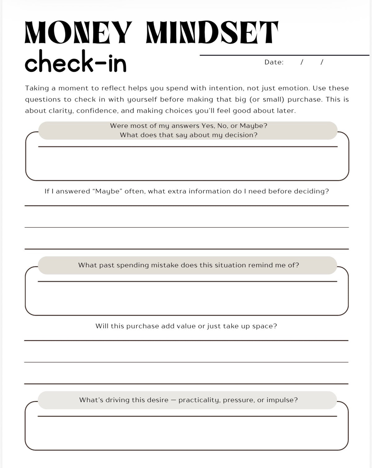 The Big Purchase Planner