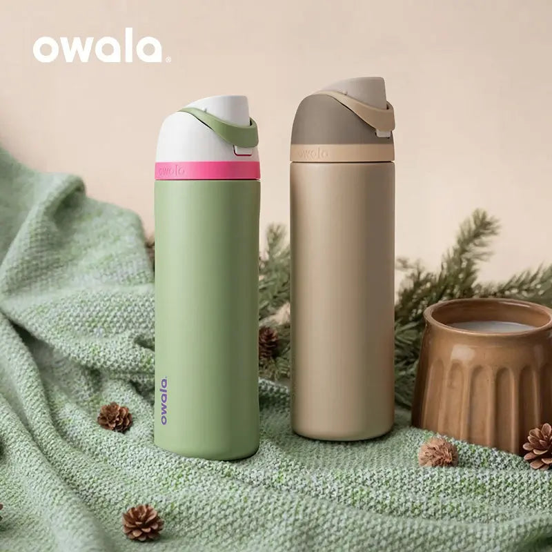 Owala insulated cup, straw cup, stainless steel water cup, high-value gift cup, 710ml