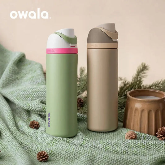 Owala insulated cup, straw cup, stainless steel water cup, high-value gift cup, 710ml