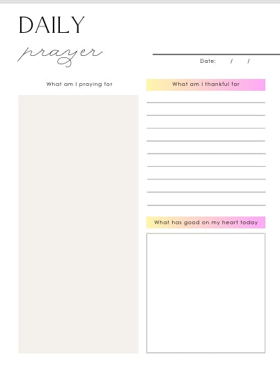 The Prayer Journal