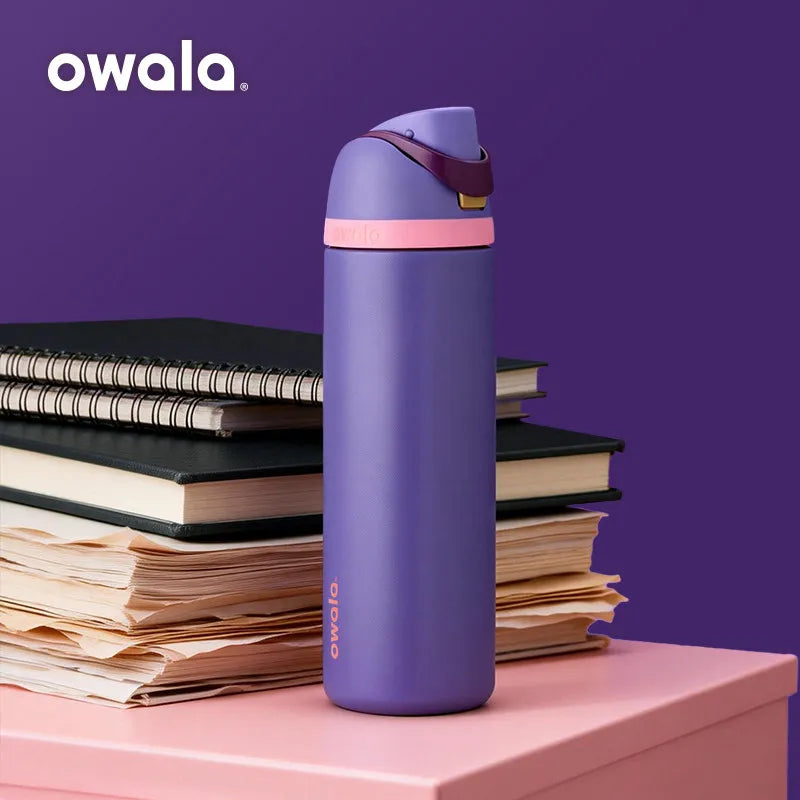 Owala insulated cup, straw cup, stainless steel water cup, high-value gift cup, 710ml