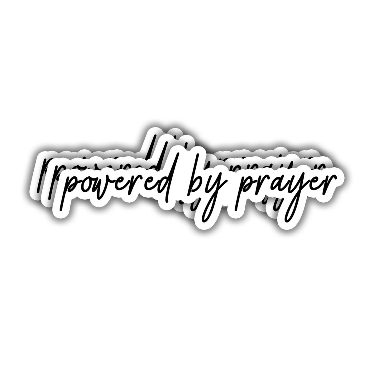 (3pcs) Powered by Prayer Sticker Christian Bible Verse Jesus Vinyl Decal Motivational Inspirational Quotes Stickers for Books Laptops Phonecase Water Bottles Kindles Car-3x1