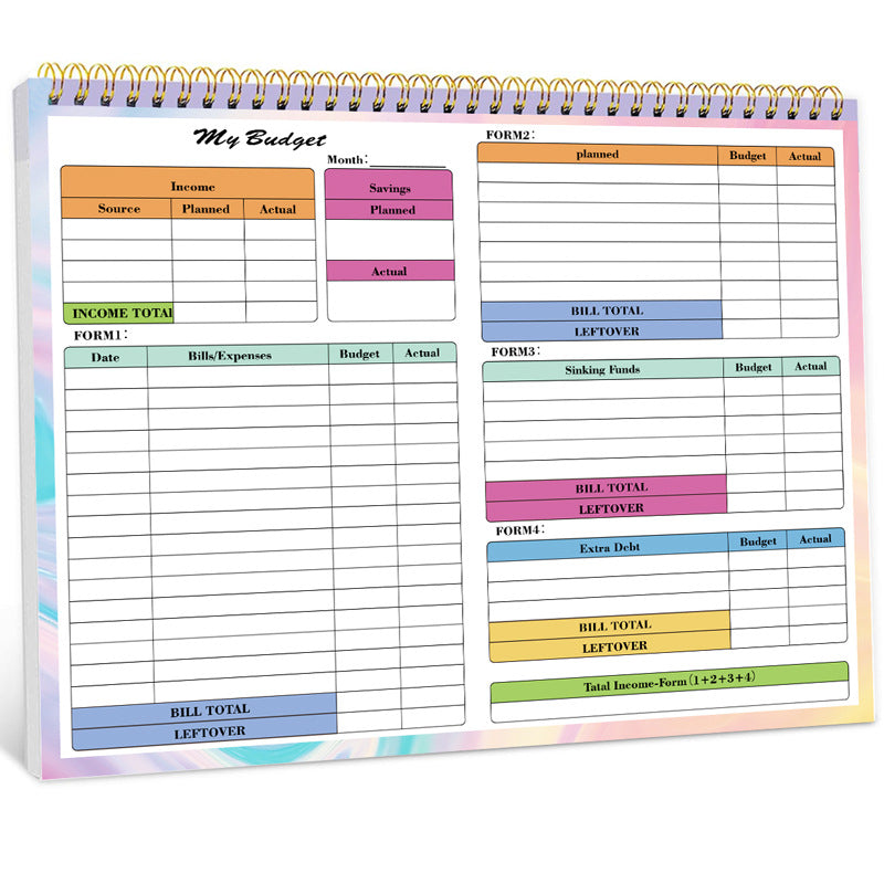 B5 Daily Weekly Budget Planner Notepad for Home Finance